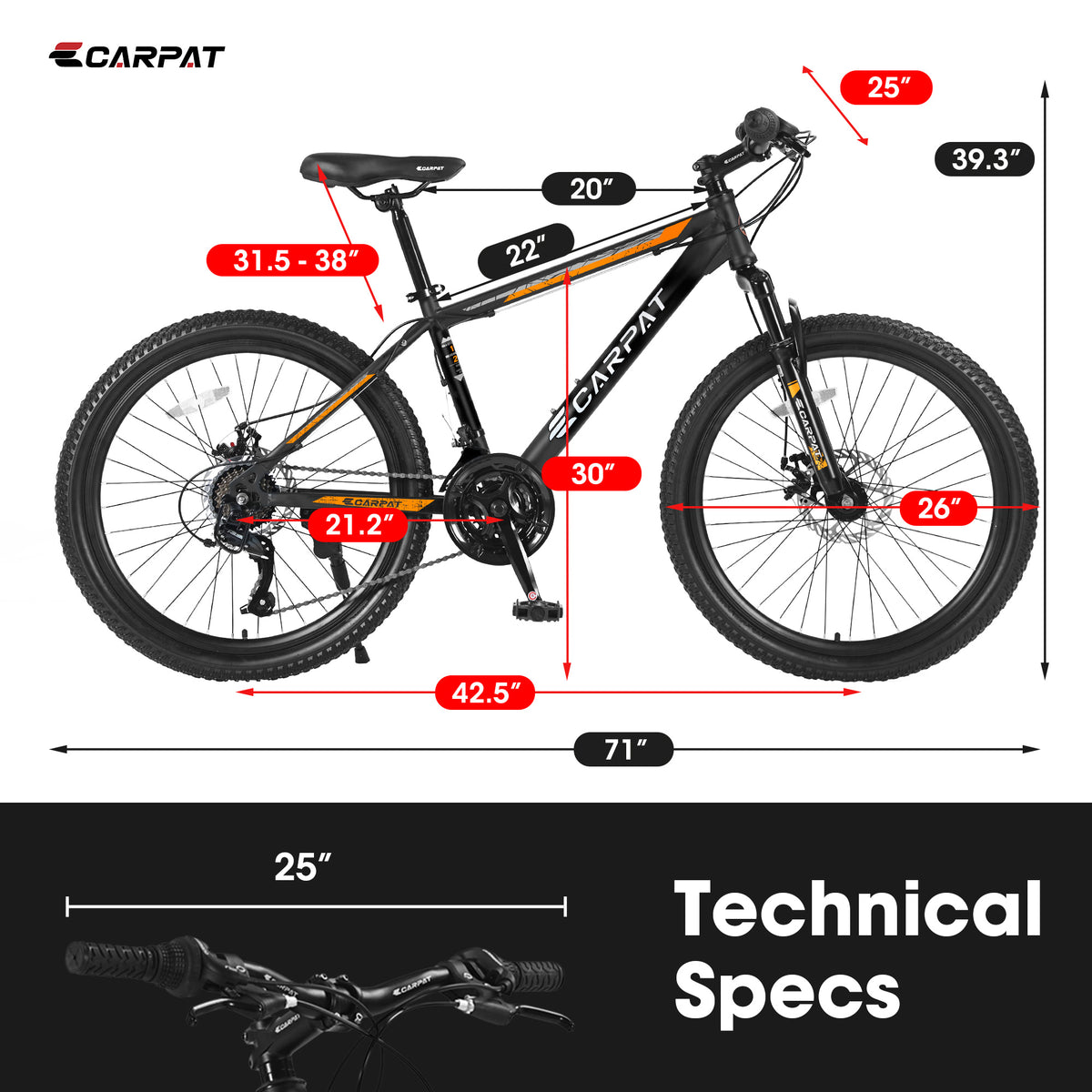 Bicycle S26102-BLACK-ORANGE