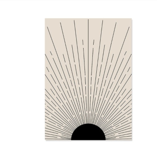 Boho Canvas Abstract Lines Home Decor Figure3
