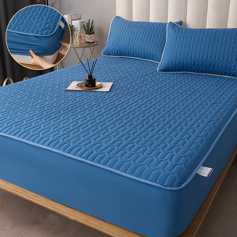 Mattress Protection Non-slip Fixed Dust Bed Cover Royal Laminated Cotton
