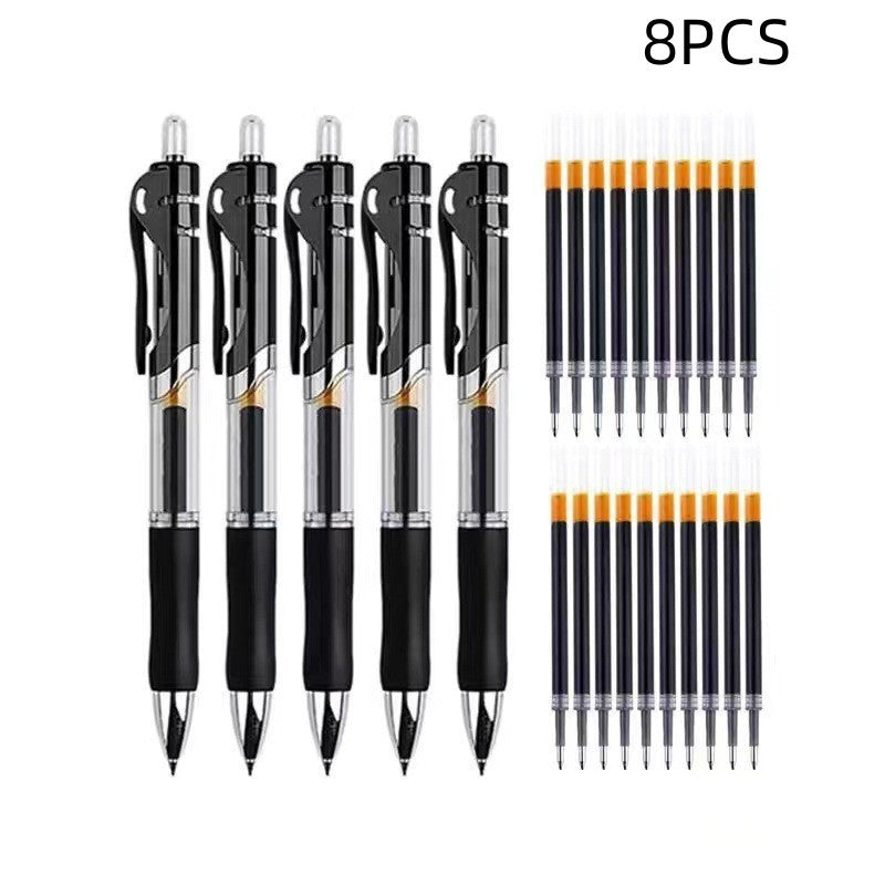 Office Bullet Head Sign Pen Black 8PCS