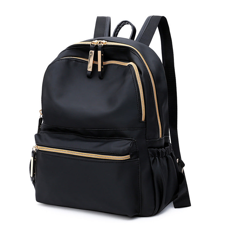 Waterproof Oxford Backpack Women Black School Bags Black
