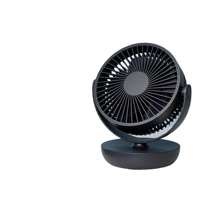 Compact Silent Desk Fan for Home & Office Black Upgraded charging model
