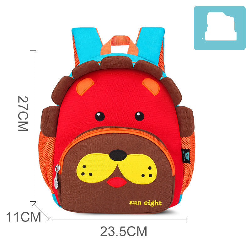 Cute Cartoon Shoulders Baby Lightweight Backpack Elementary School Schoolbag 3colour