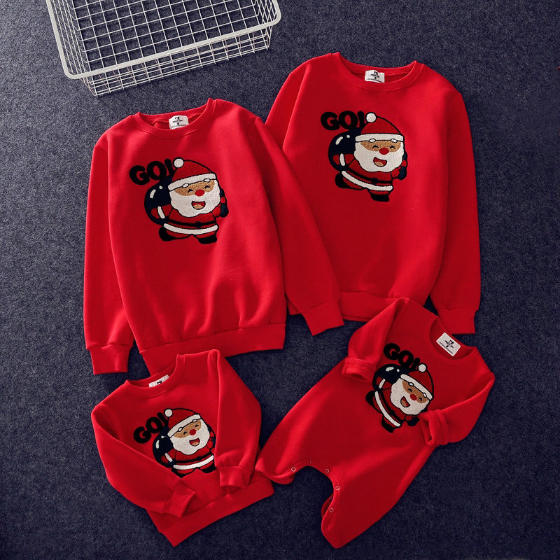 Christmas class clothes Embroidery red