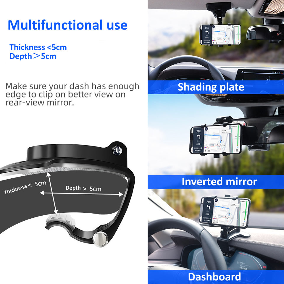 Universal Dashboard Car Phone Holder Easy Clip Mount Stand