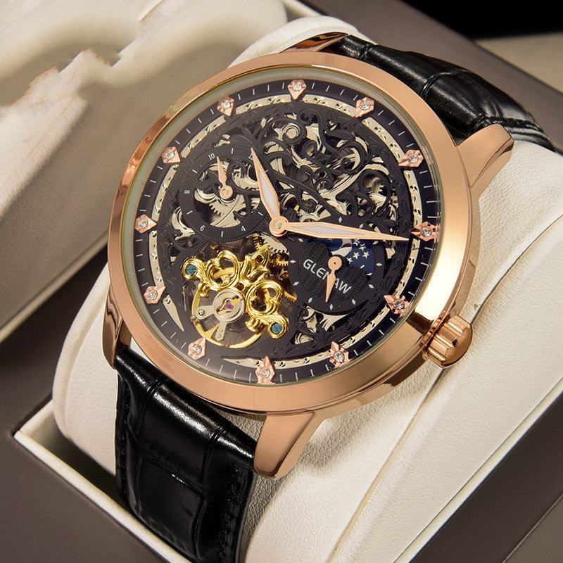 Automatic Mechanical Watch Men's Watch Hollow Black