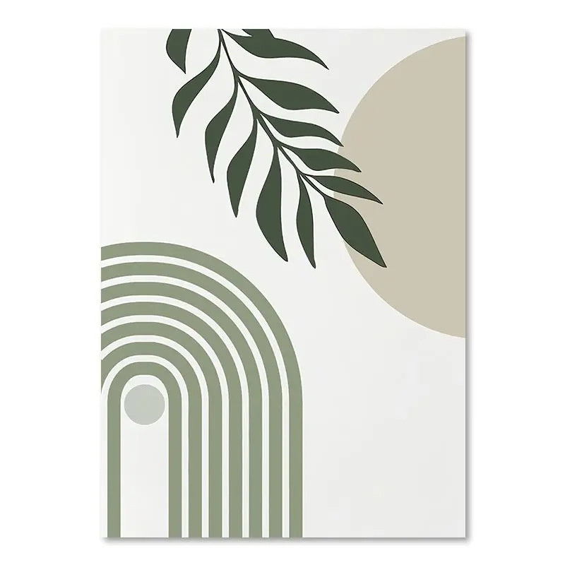 Green Plant Decorative Painting P Style