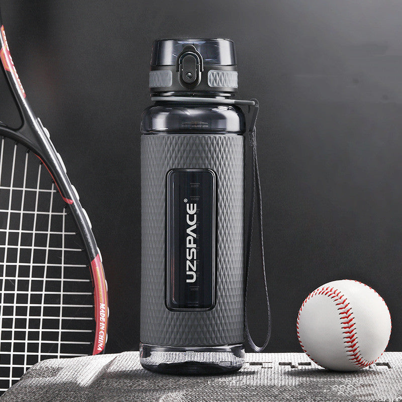 Student Portable Water Bottle Crystal Diamond Bottle Colorful gray