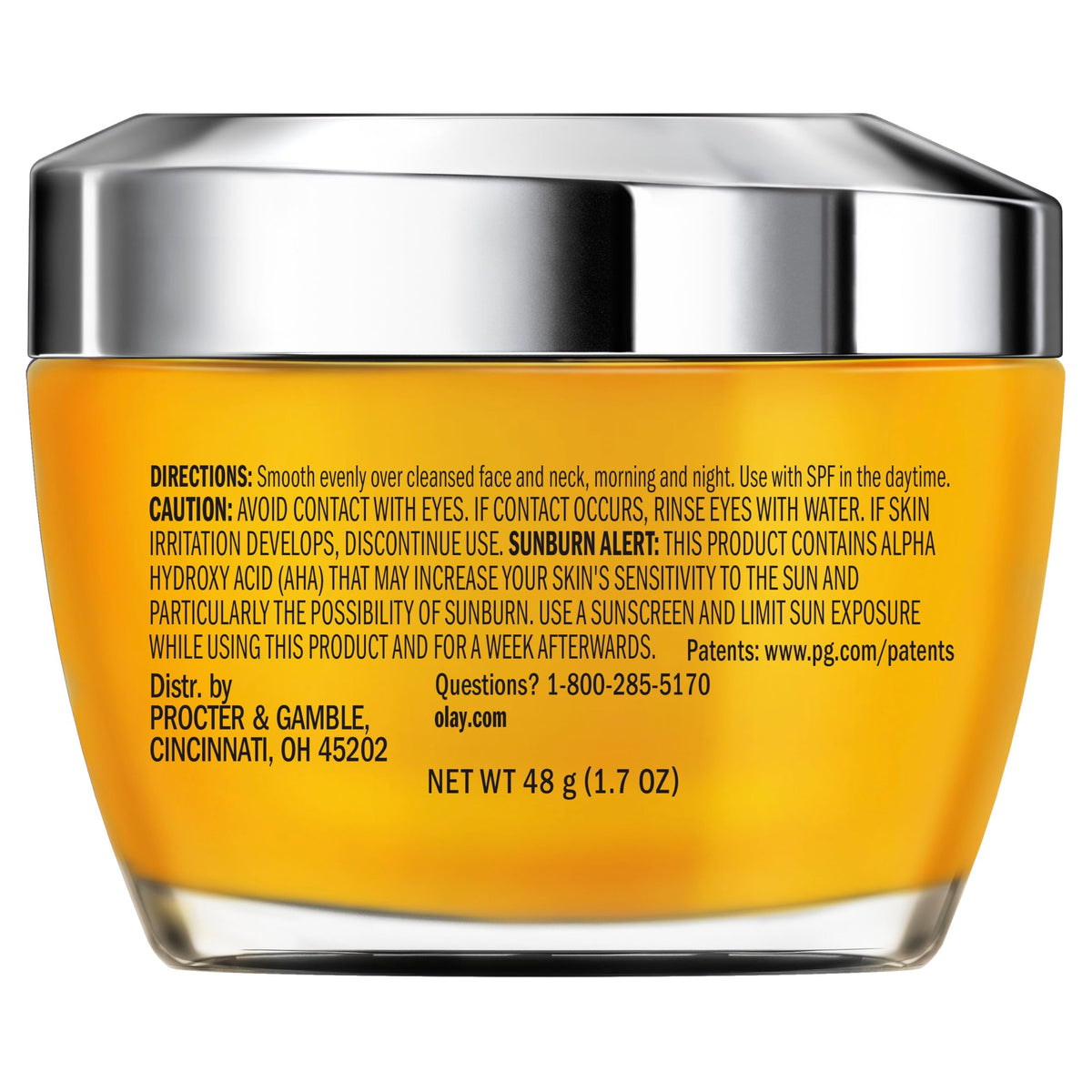 Olay Vitamin C Face Moisturizer, Brightening Cream for Women, Instant Hydration, Evens Tone, Dark Spot & Hyperpigmentation Reduction, Glowing Skin Care - Niaciniamide, Lactic Acid, 1.7 Oz