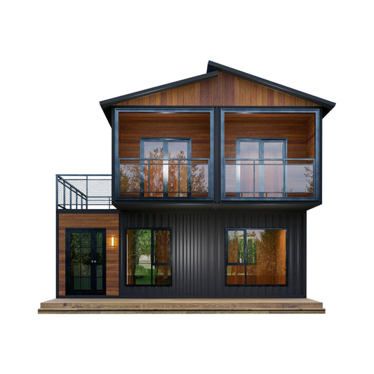 Barn Homes Flat Pack Double Story House - Foldable Tiny Home, 20ft & 40ft, Mobile & Modular