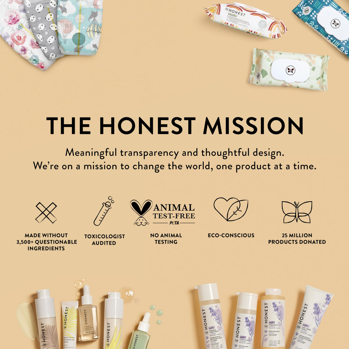 The Honest Company Clean Conscious Multi-Use Wipes | Hypoallergenic + Unscented for Sensitive Skin | Over 99% Water, Compostable, Plant Based, Baby Wipes | Pattern Play, 720 Count