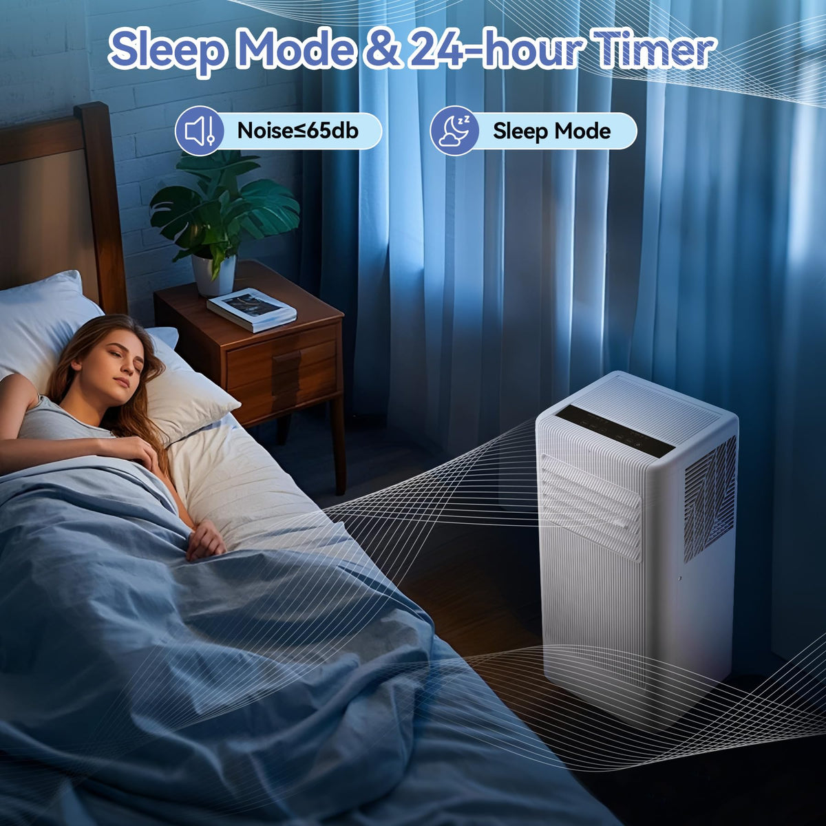 GarveeHome 10,000 BTU Portable Air Conditioners,3-In-1 Free Standing Cooling AC,Evaporative Air Cooler,3 IN 1 Portable AC Unit with Remote Control/LED Display/24Hrs Timer/Window Installation Kit