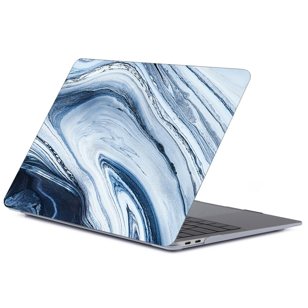 Notebook Marbled Frosted Protective Case Grey blue