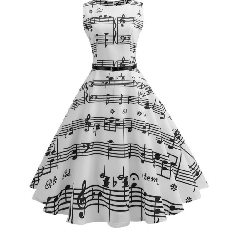 Women Dress Piano Music XL