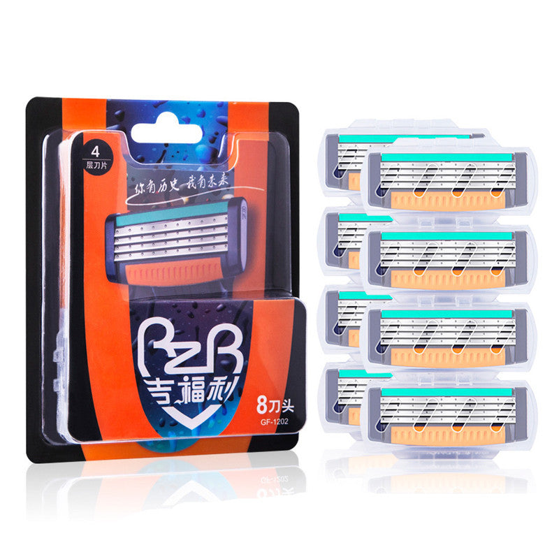 Manual razor 4-layer razor blade Orange 8 blades