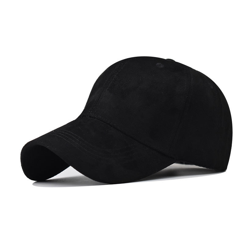 Women's Solid Color Caps Spring And Summer Casual Hats Black adjustable