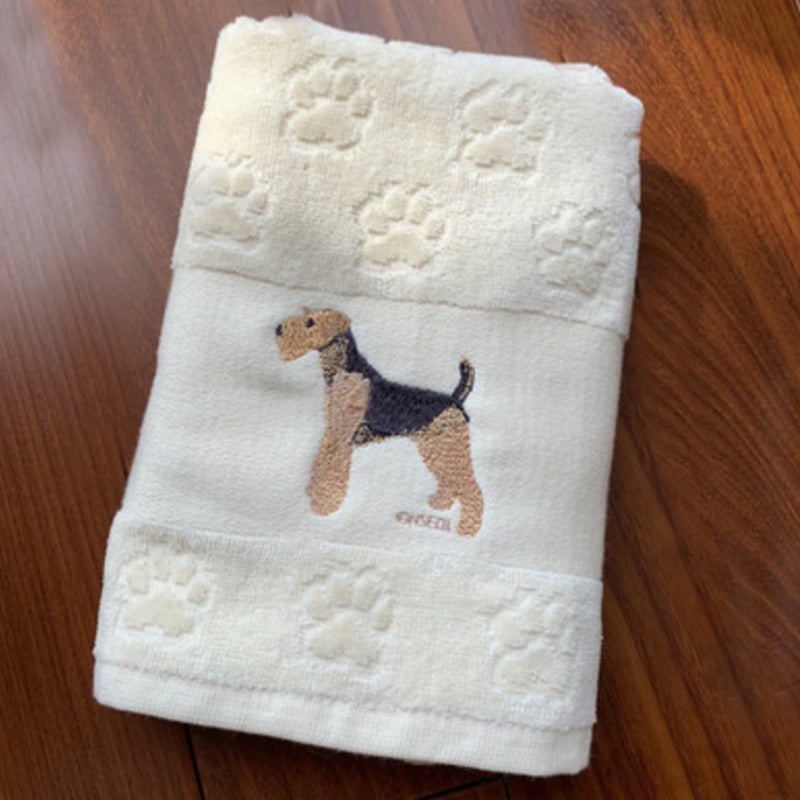 Dog Embroidery Water Absorbing Wash Towel 9 Style 62x40cm