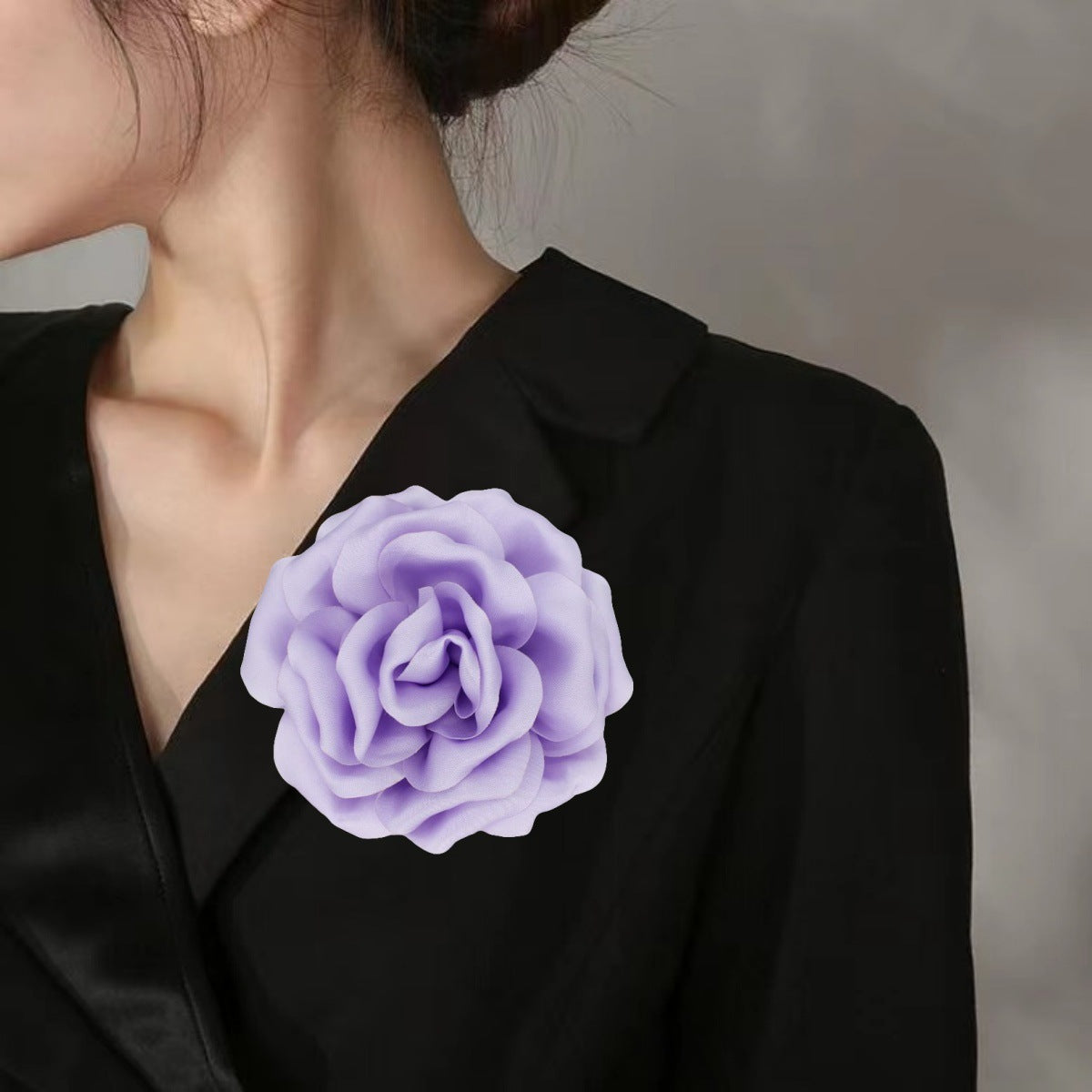 Elegant Business Suit Accessories Big Flower Sweater Brooch