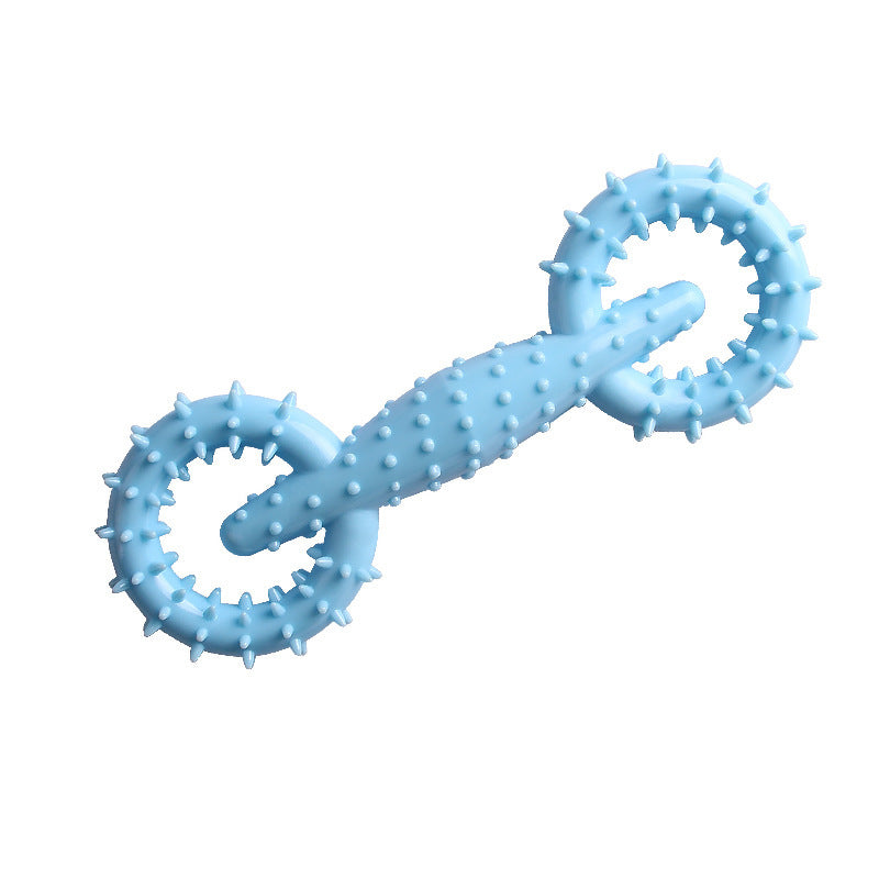 Pet Dog Pull Ring Molar Stick Chew Toy Blue 1PCS