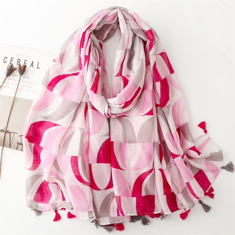 Creative Chinese Style Cotton And Linen Scarf SL2405006 180X88CM