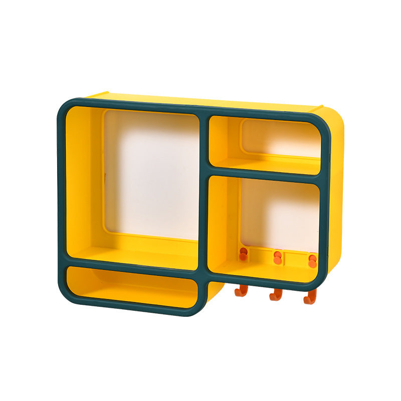 Cosmetics Dust-proof Wall Shelf Yellow 36,2x27,2x9,3CM