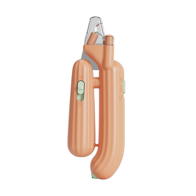 Cactus Shaped Multifunctional Pet Nail Clipper Orange