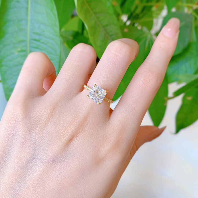 European And American Luxury Ice Flower High Carbon Diamond