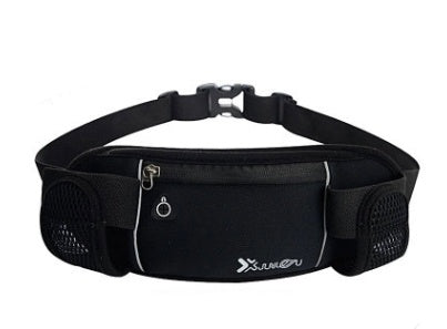 New outdoor sports running pockets multi-function kettle mobile phone pockets personal marathon belt pockets Black 32X12CM