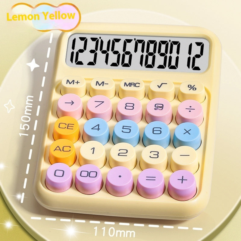 Multifunctional Calculator College Student Children Student Only Lemon Yellow