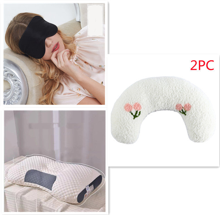 3D Knitted Cotton Pillow Sleep Aid Set5