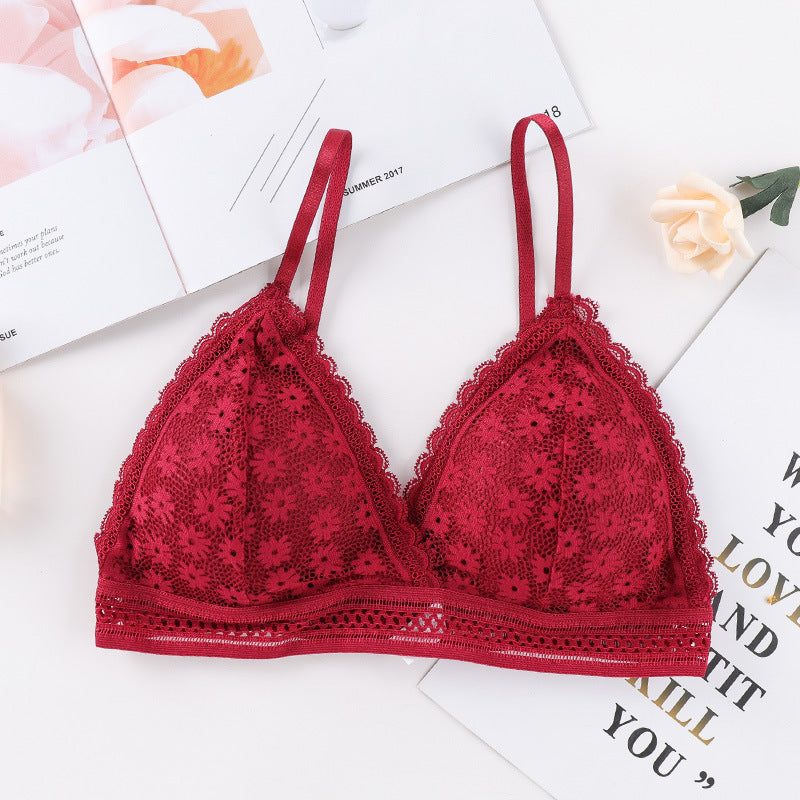 Cross Suspenders Sexy Gathered Bottoming Underwear Women Red B