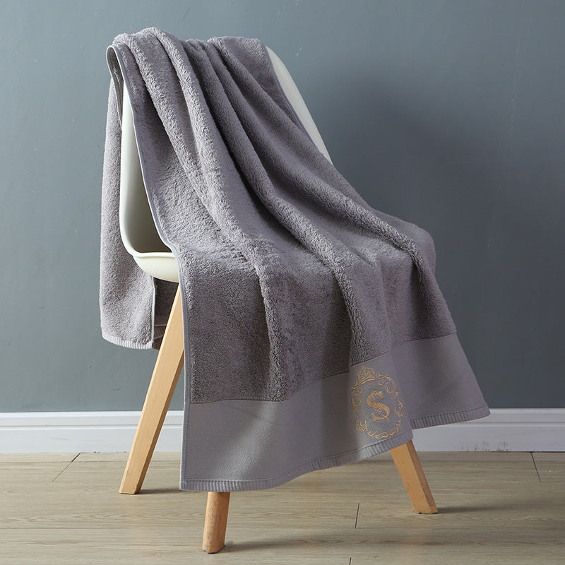 Five-star Hotel Bath Towels Are Soft And Absorbent Business grey 80x160cm