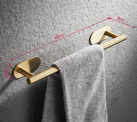 Single Bar Towel Rack Bathroom Hook Bathroom Pendant Gold hanging pole