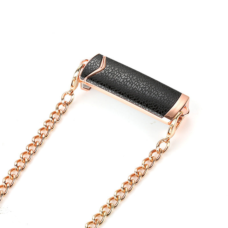 Universal Crossbody Phone Lanyard Chain Back Clip Detachable Gold black