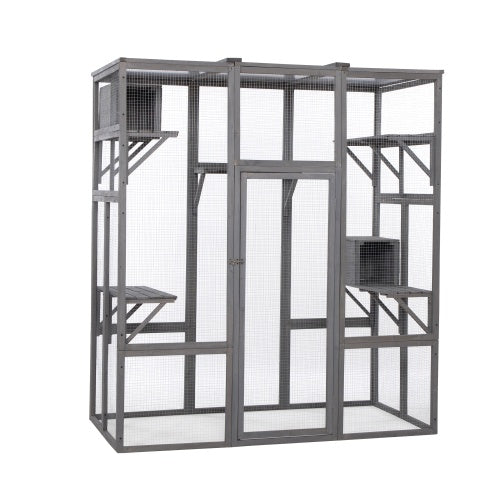 Oversized Cat Cage - Grey Grey