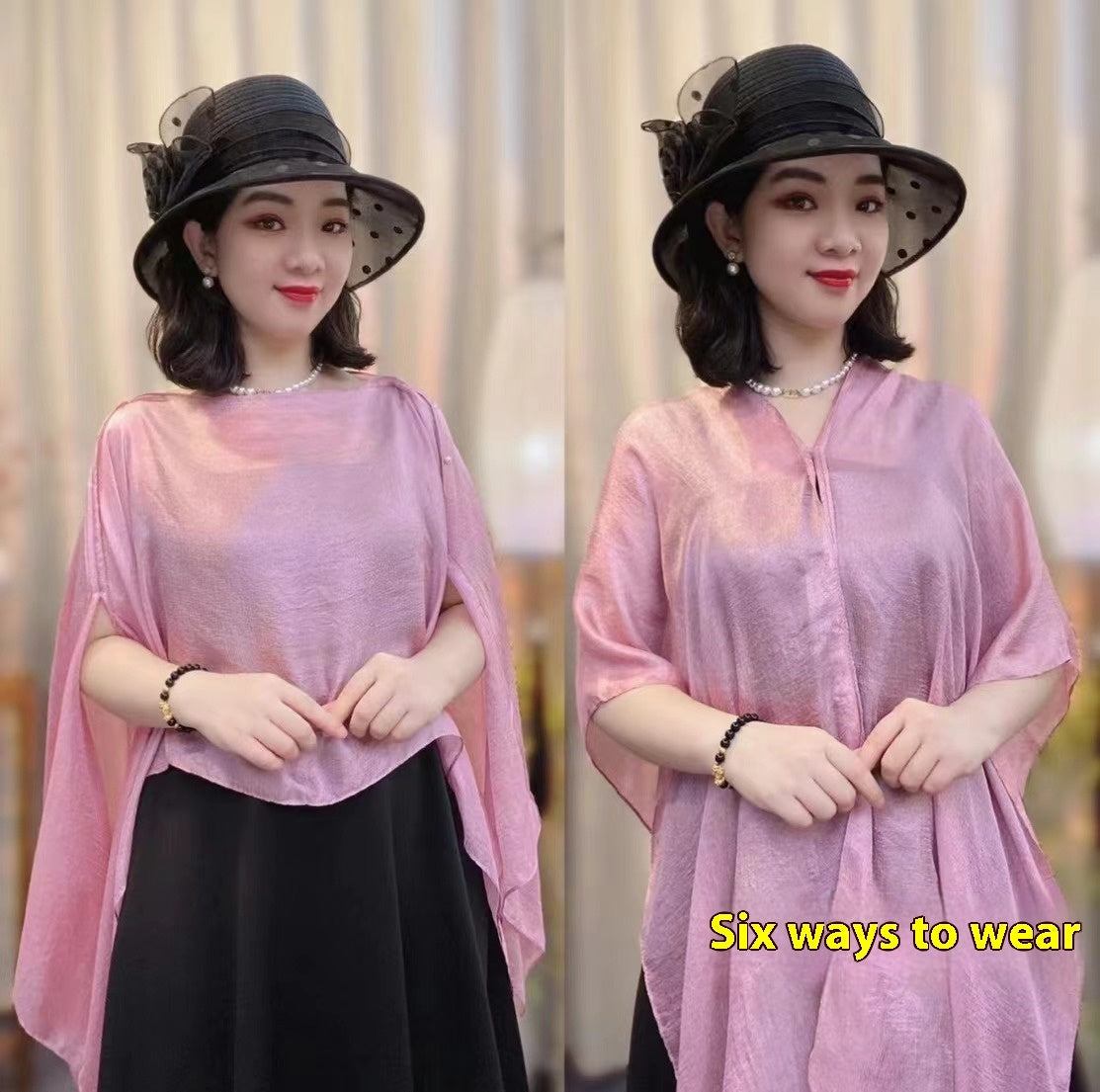 Solid Color Vacation Style Fashionable All-match Sunscreen Pullover Scarf Shawl Pink Purple