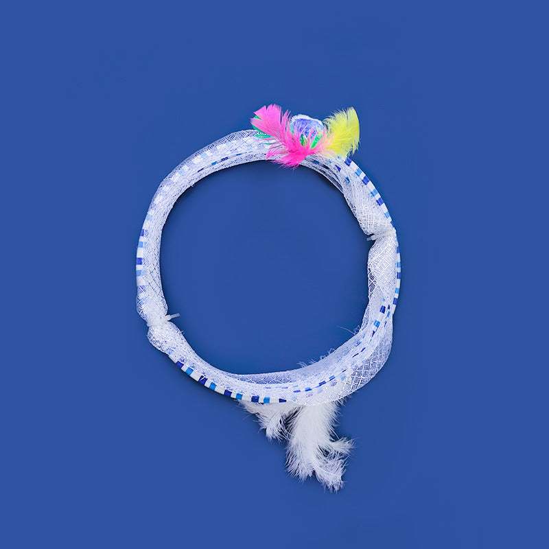 Foldable Storage Of Cat Tunnel Toys Blue