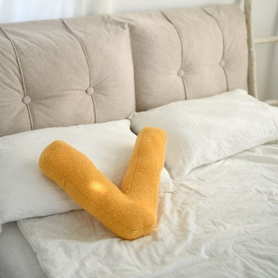 26 English Letters Pillow Sofa Cushion Shooting Props V About 38x30cm