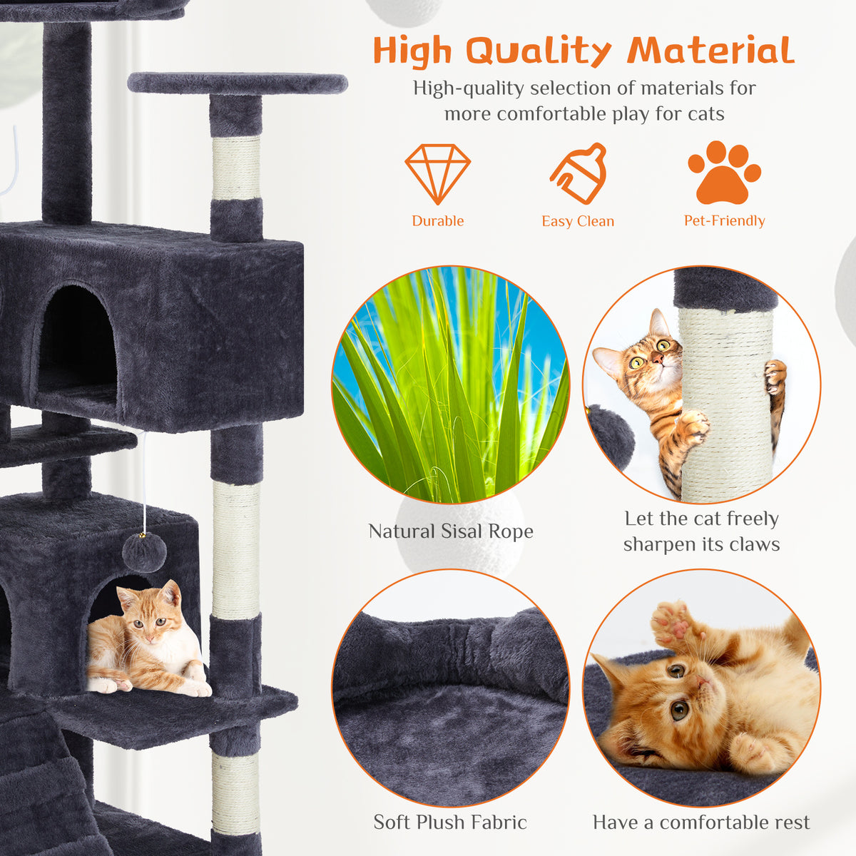 Multi Functional Cat Treehouse Cat Climbing Frame