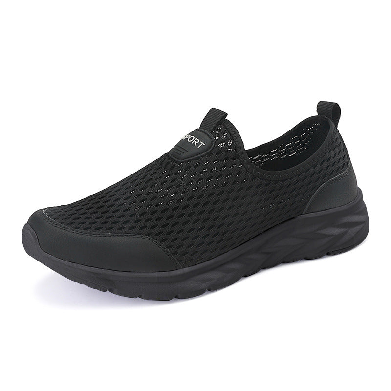 Lightweight Mesh Breathable Low Top Men's Basketball Shoes All Black