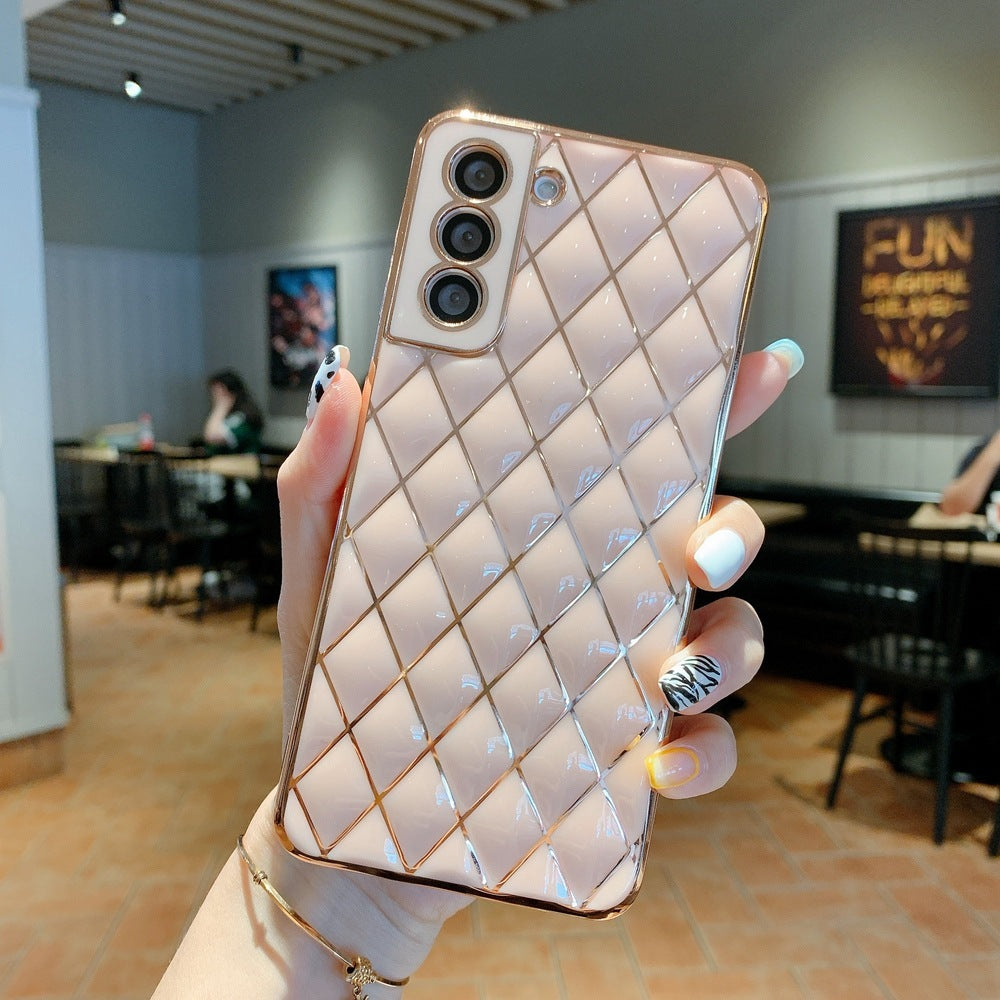 S22 Electroplated Diamond Phone Case Pink