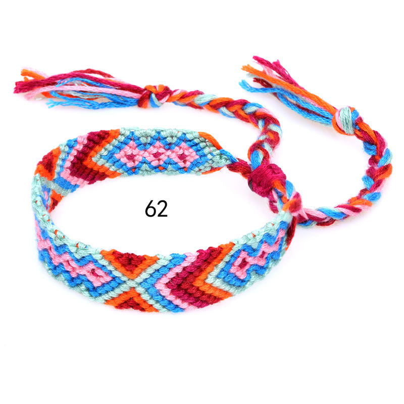 Nepal Ethnic Style Woven Rainbow Bracelet Style 62