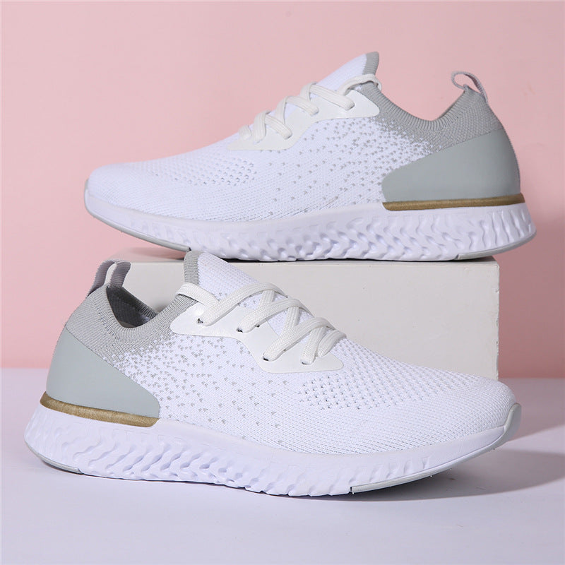 Women's Casual Lightweight Soft-soled Sports Shoes Light Grey