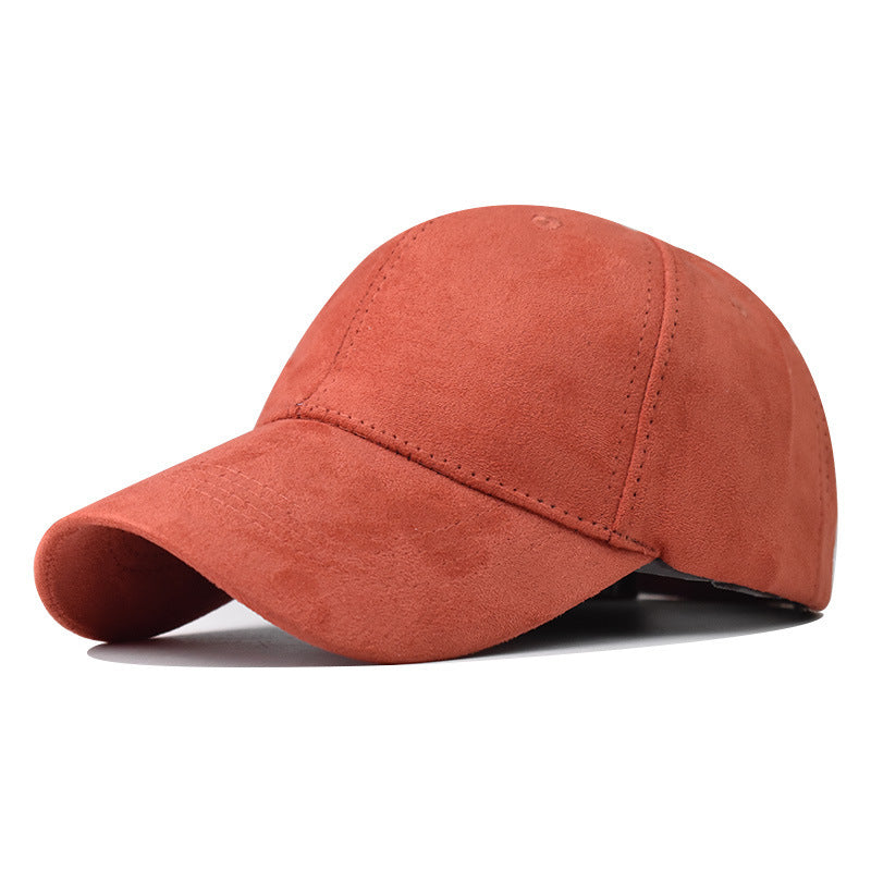 Women's Solid Color Caps Spring And Summer Casual Hats Orange adjustable