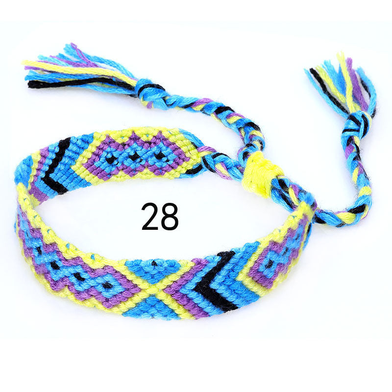 Nepal Ethnic Style Woven Rainbow Bracelet Style 28