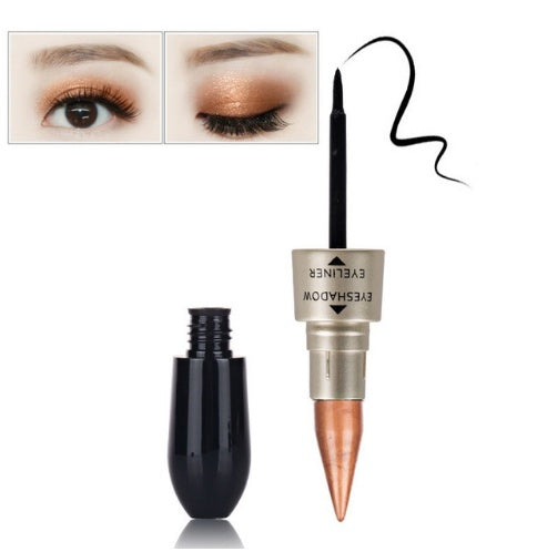 Double head six color eyeshadow black eyeliner Orange