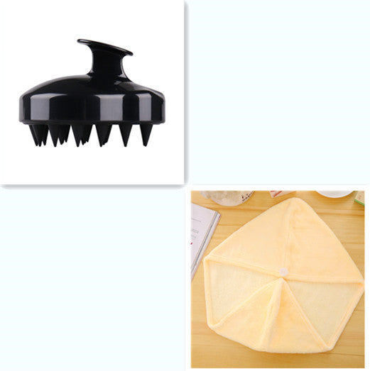 Silicone Brush To Clean The Scalp And Massage The Blood Meridians Set3