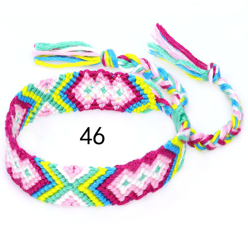 Nepal Ethnic Style Woven Rainbow Bracelet Style 46