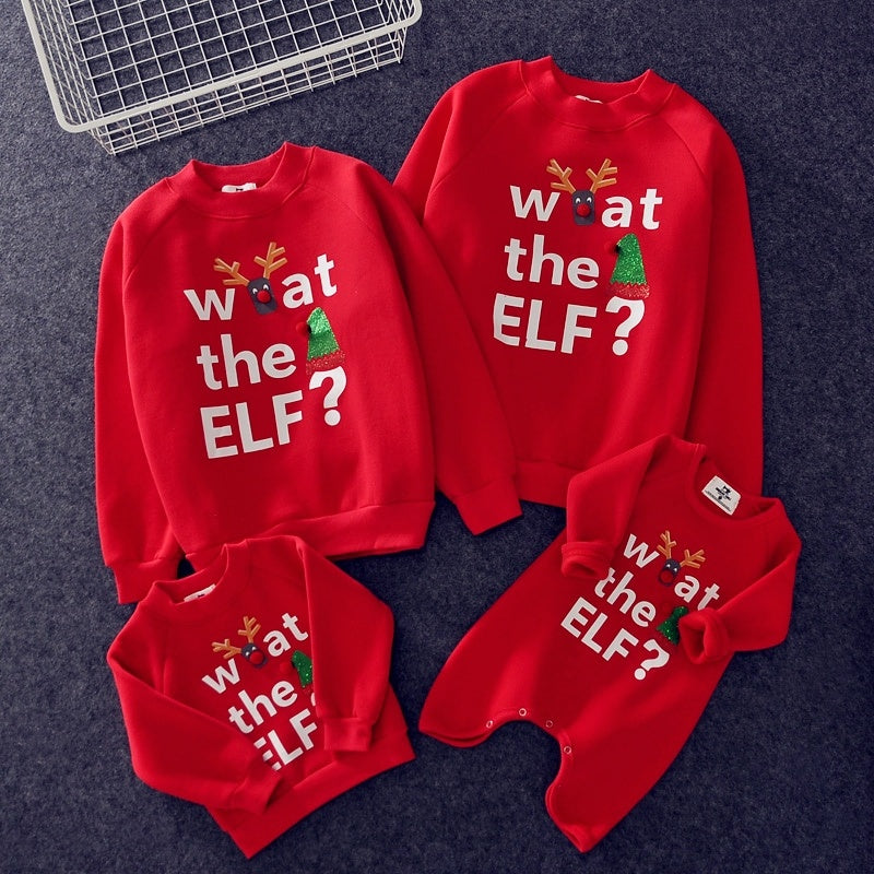Christmas class clothes Alphabet red