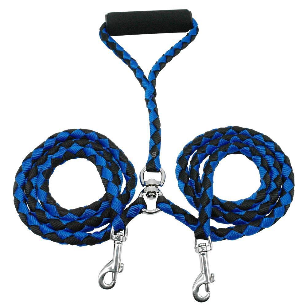 Braided PP round rope dog leash dog leash Blue 1.4 meters